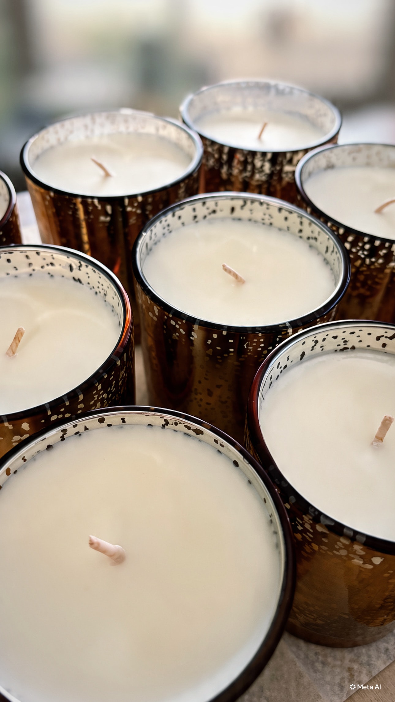 Golden champagne candles